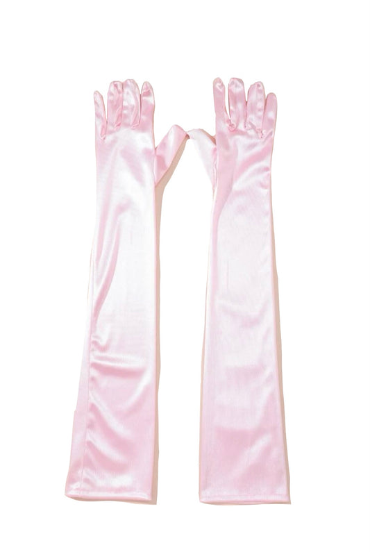 marilyn pink silk gloves